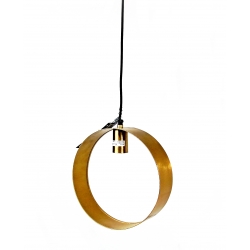 Lampa wisząca metalowa obręcz złota 29 cm